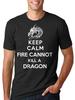 Dragon T-T-shirt Keep Calm and Fire Can Not Kill a Dragon Tee T-shirt