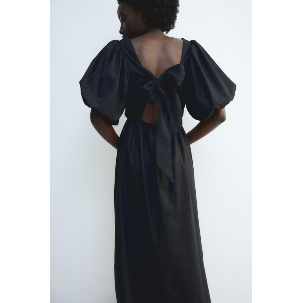 

Платье из смесового льна HM черное