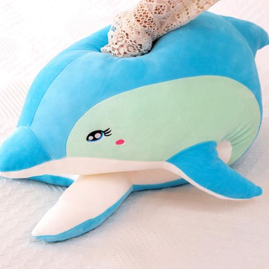 Giant Dolphin Plush Toy Soft Large Dolphin Doll Stuffed Sea Animal Hugging Pillow