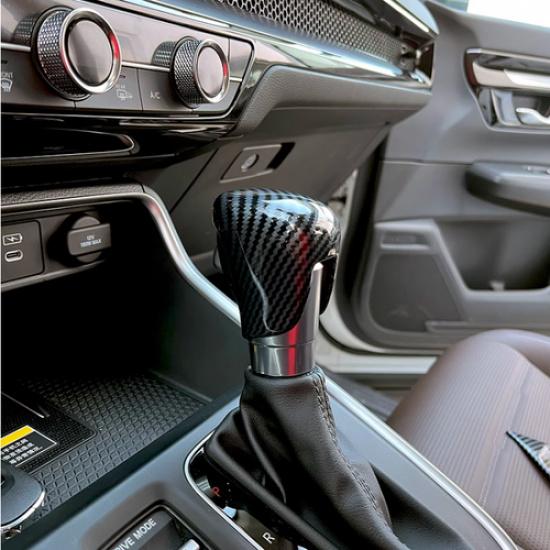 Carbon Fiber Gear Shift Knob Cover Trim 1pcs For  2024 Honda CRV CR-V