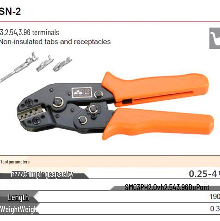 Ratcheting Crimping Pliers for JST, SM, Dupont, 5557 Pins, and Spring Cold-Pressed Terminals