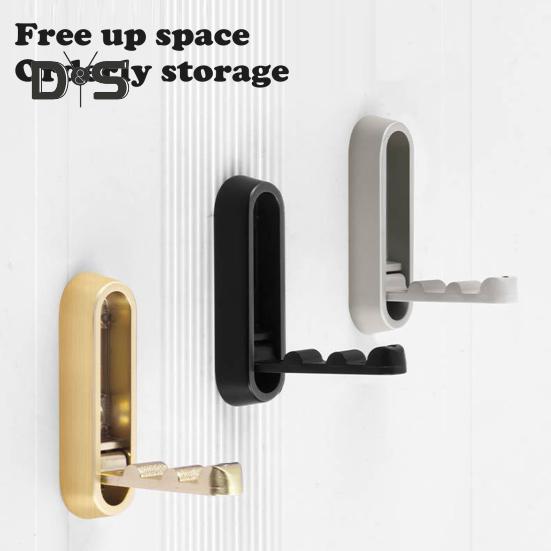 Folding Wall Hook Coat Hanger Sturdy Construction Strong Load-bearing Easy To Install 90-degree Swivel Heavy Duty Wall Hook