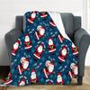 3D Print Merry Christmas Blanket Sofa Cover Throw Santa Claus Xmas New Year Blanket Fleece Warm Bed Blankets for Bedroom Couch