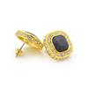 Orecchini a bottone stile gemma Hiphop da uomo nuovi Bling Ice Blue Ruby Vendita calda Accessori per orecchini Hip Hop