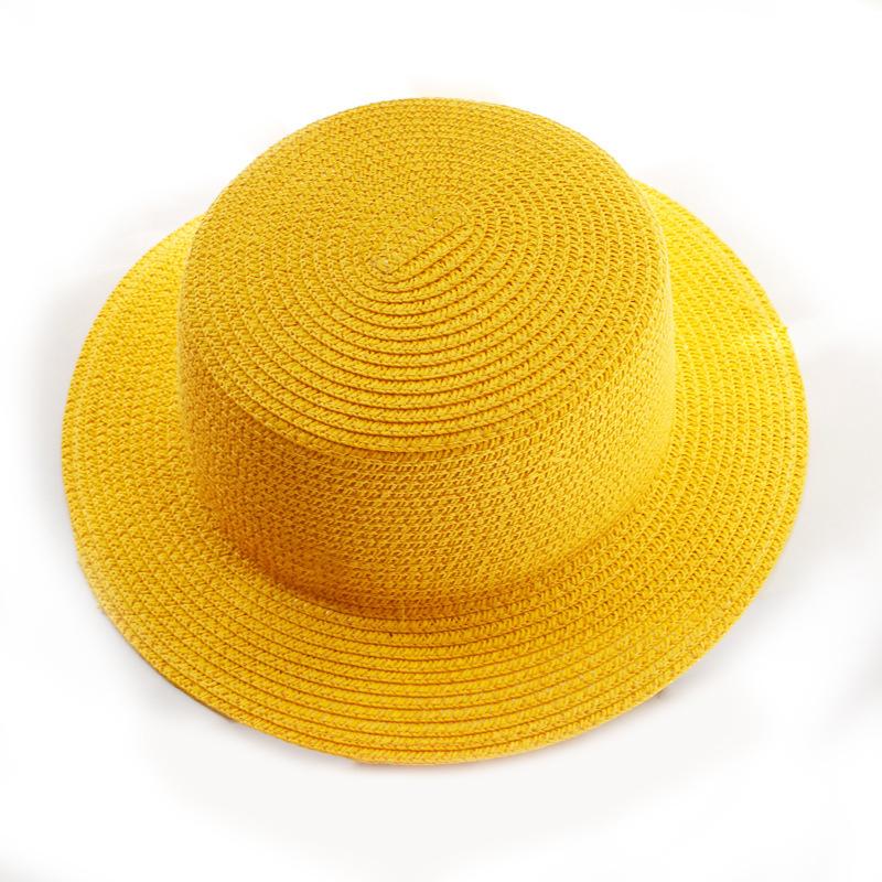 Summer Parent-child simplicity Solid color Sun Hat Visor For Women Caps Fashionable Straw Hat  Sea Beach Trip Caps girl hat