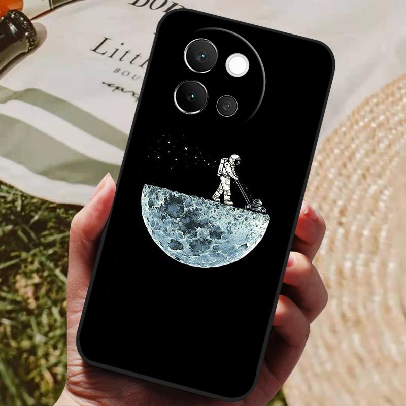 For VIVO V40 Lite 5G Case Soft Silicone Cover Black Bumper TPU For Vivo V40 Lite 5G Phone Cases V40Lite Shockproof Back Covers