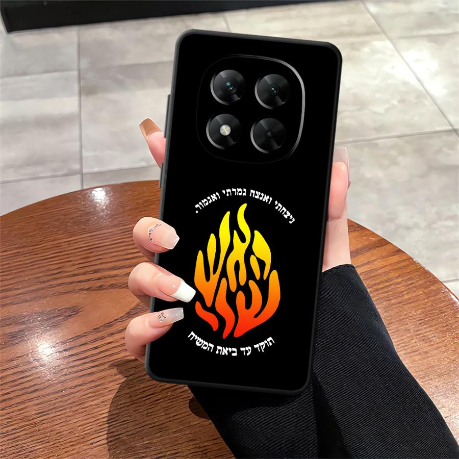 Black Soft Phone Cover Case for Xiaomi Redmi Note 10S 7 8 9 10 11 12 Pro 11s 13 14 Pro Plus 12s 9S Flame Pattern