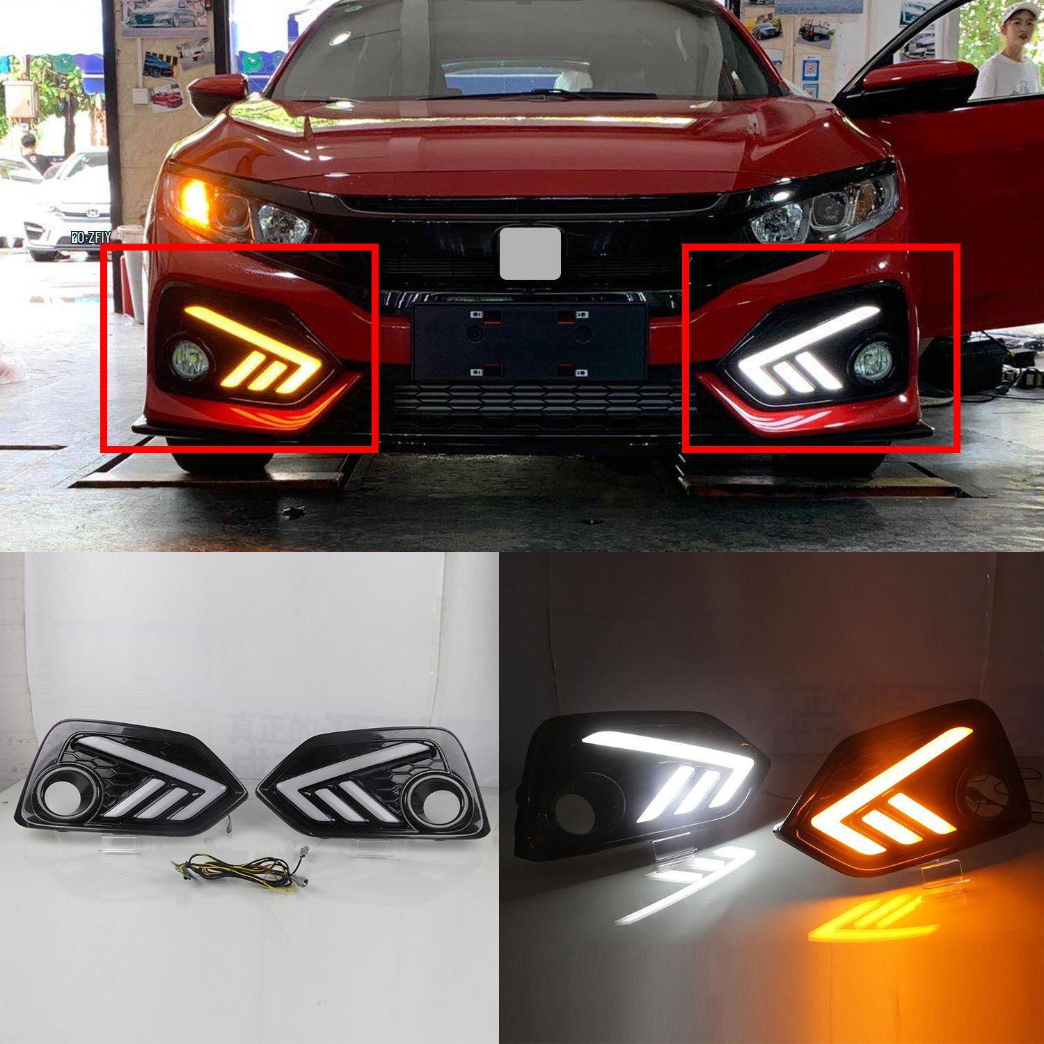 Honda Civic 2016-2020 Daytime Running Lights - Dual Color Flowing Design