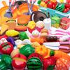 Fun Pretend Play Cut Toy Set - Kids Kitchen Vegetables & Fruits