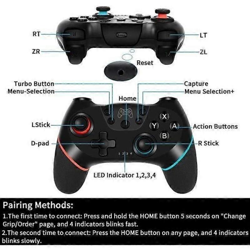 Wireless Controller for Nintendo Switch, Bluetooth Joystick Switch Pro, Switch Controller with Rechargeable Battery
