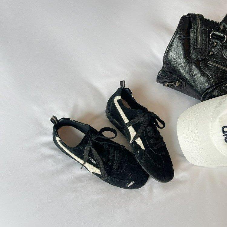 

[Fanfna] Retro German training shoes women s 2025 autumn new color matching lace-up racing sports casual Forrest Gump shoes tide 35