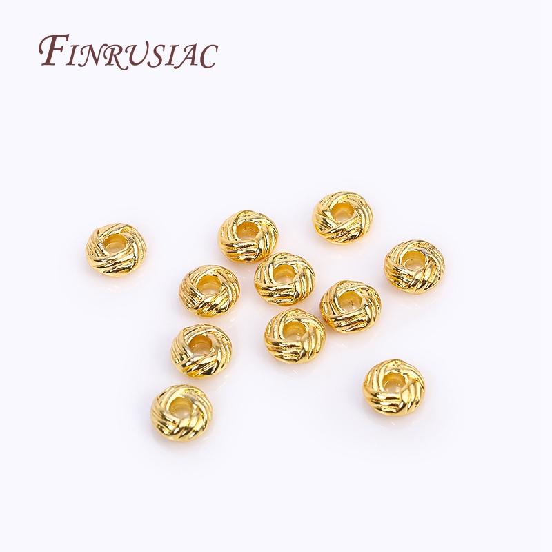 14k/18k/Rhodium Plated Metal Separator Beads For DIY Make Beading Jewellery Findings Wholesale Jewelry Making Beads Accessories