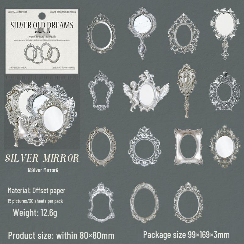 Ketchup Girl Vintage Silverware Sticker Pack: Gilded Dream Series for Journals and Collages