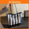 Stylish Summer Tote Bag For Women With Large Capacity In Trendy Striped Design