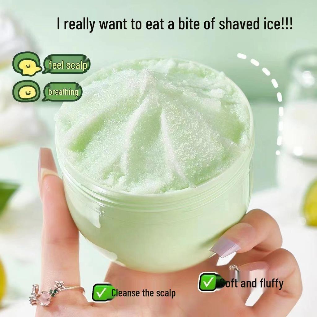 Lactic Acid Sea Salt Anti-Dandruff Scalp Cleansing Paste - Exfoliating, Oil Control & Anti-Itch Shampoo.