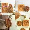 Ausstechformen zum Backen Holz Ausstecher 3D Lebkuchen Kekse Formen Presse Kuchen Prägung Kürbis Bäckerei Gadgets Stempel