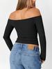 2025 Trendy One-Shoulder Long Sleeve Slim Fit Women's T-Shirt