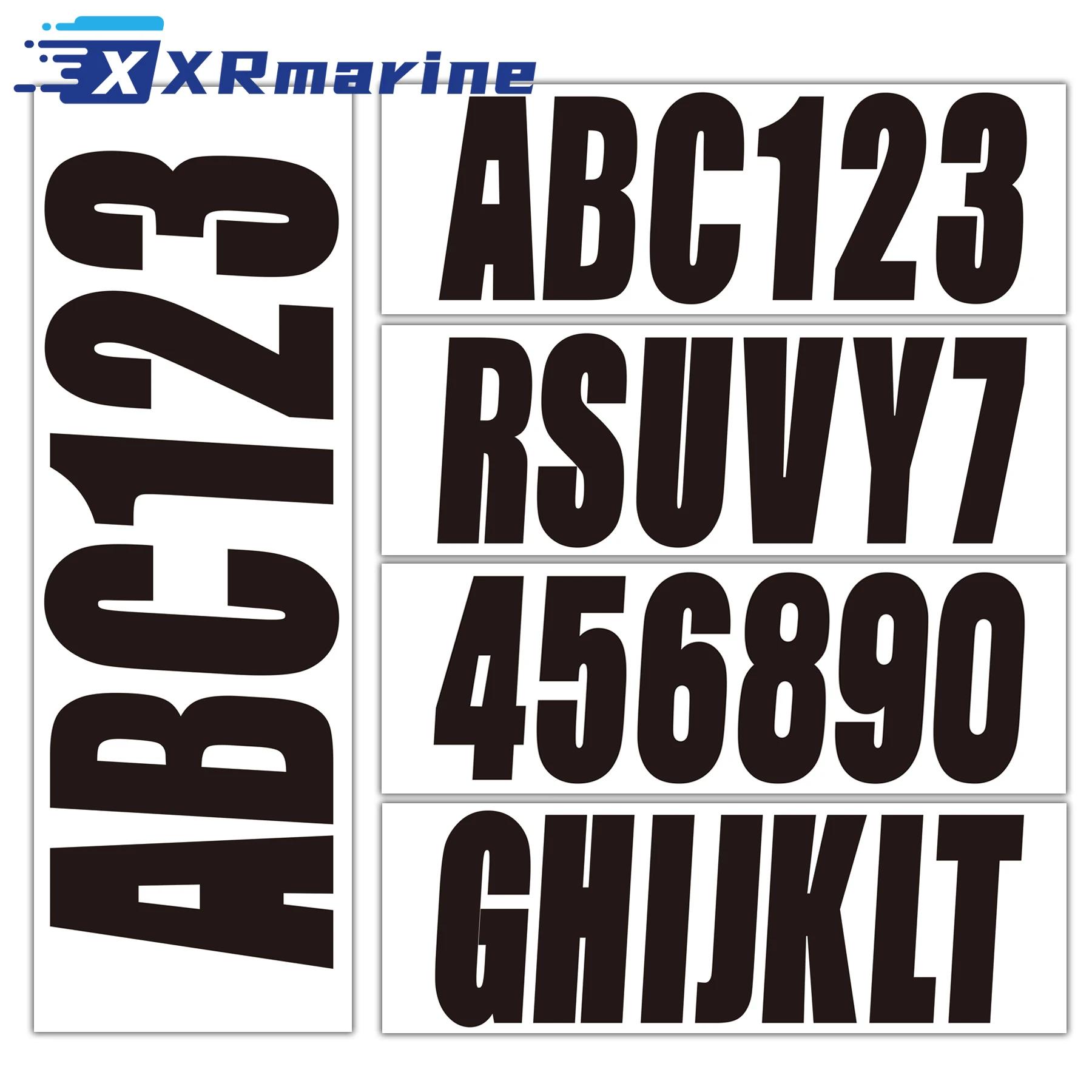 

Boat letters and numbers registration Decals UV coated for added protection Black чёрный