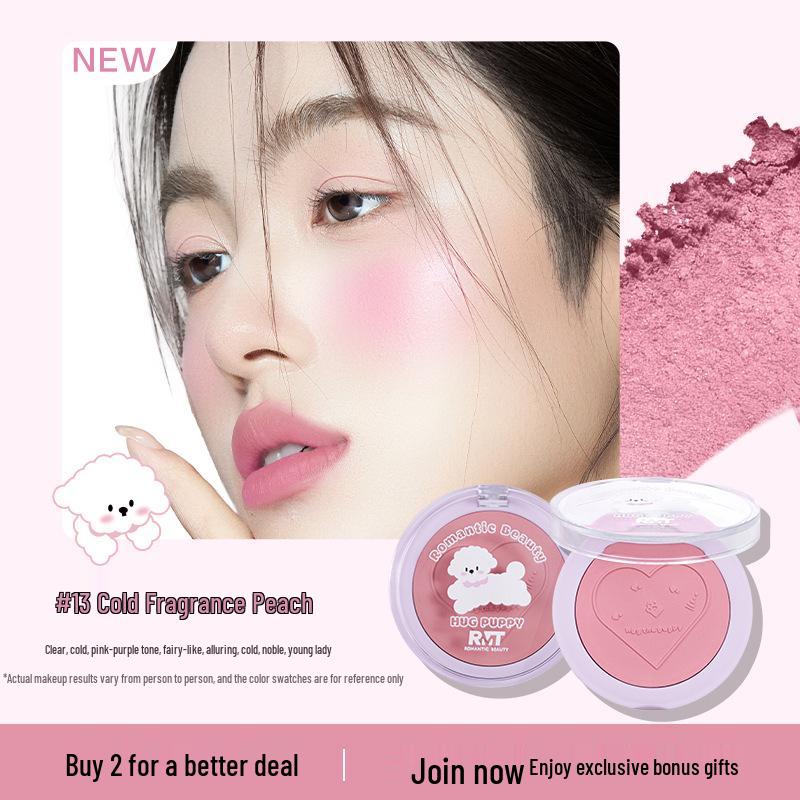 Luo Xiaoman Capybara Single Color Blusher: Brighten Complexion with this Professional Makeup Artist Sunburn Blush.