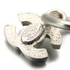 Used CHANEL Pierce COCO Mark Metal 3g White Accessory Plating