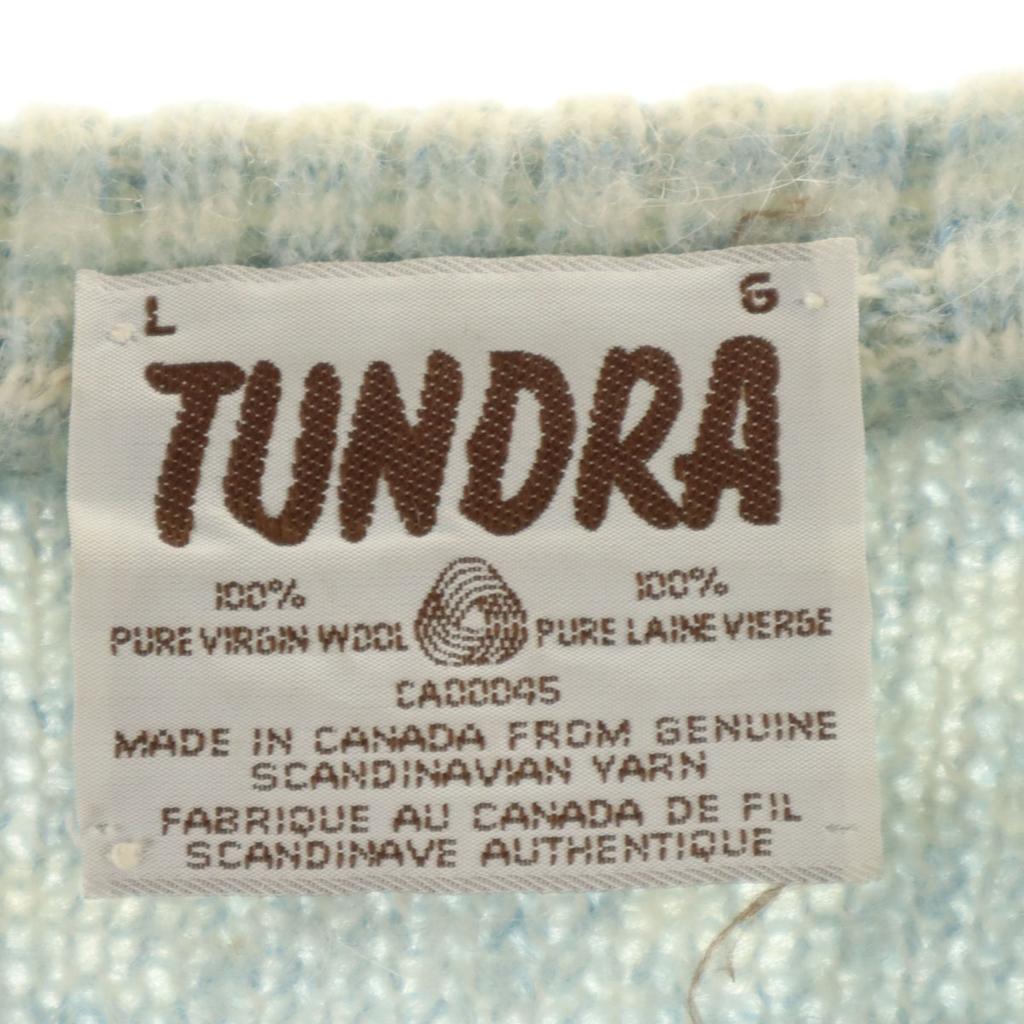 TUNDRA 90s Made In Canada Old Nordic Pattern Long Sleeve Cropped Length Sweater Women Used