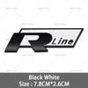 RUNTB1 VW 2026 Hot 3D Metal R Line Logo Rline Car Emblem Badge Sticker Trunk Decals For Volkswagen Polo Passat Sagitar Magotan Jetta Be