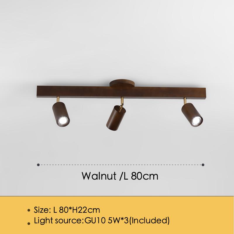 Nordic Wooden LED Ceiling Light Ceiling Spotlight LED Rail Track Lamps for Living Room Bedroom Kitchen Restaurant Decoration