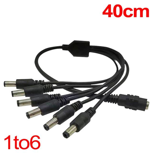 DC5521 Multi-Monitor Power Splitter Cable (1-to-2, 3, 4, 5, 6, 8)