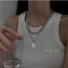 Double Layer Little Princess Titanium Steel Necklace – Clavicle Chain Hip Hop Style