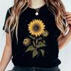 Mystical Nature Graphic T Shirt Unisex Bohemian Floral Crystal Mushroom Dragonfly Print Casual Short Sleeve Tees For Daily Wear