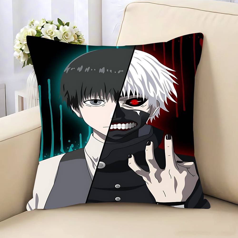 Tokyo Anime Ghoul Pillow Case Removable Washable Cushion Cover – All-Season Soft Linen