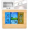 LCD Digital Wireless   Clock Thermometer Indoor&Outdoor Humidity (Yellow)