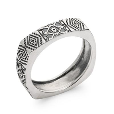 Silver Ring 'Cléopatra' Aged Silver - 6 Mm