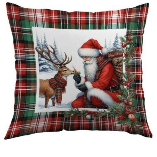 

Праздничная декоративная наволочка с рождественским узором, дышащая и удобная подушка для гостиной 45cm*45cm