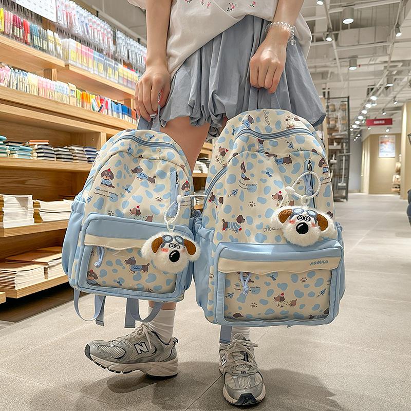 Schoolbag1011 New High School Schoolbag Female Niche Cute Large Capacity Casual Backpack College Style Backpack Male