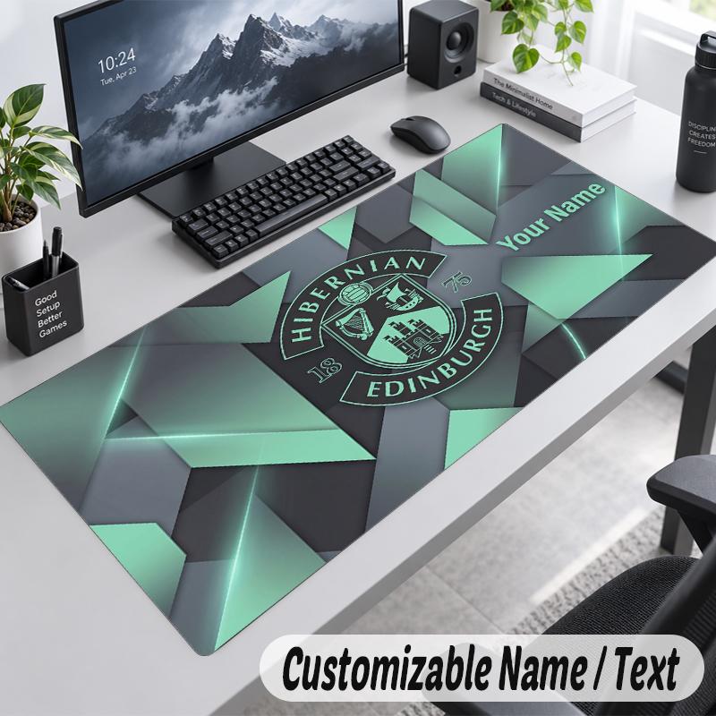Custom Name Text Mouse Pad Hibernian FC Personalized Desk Pad For Work And Gaming