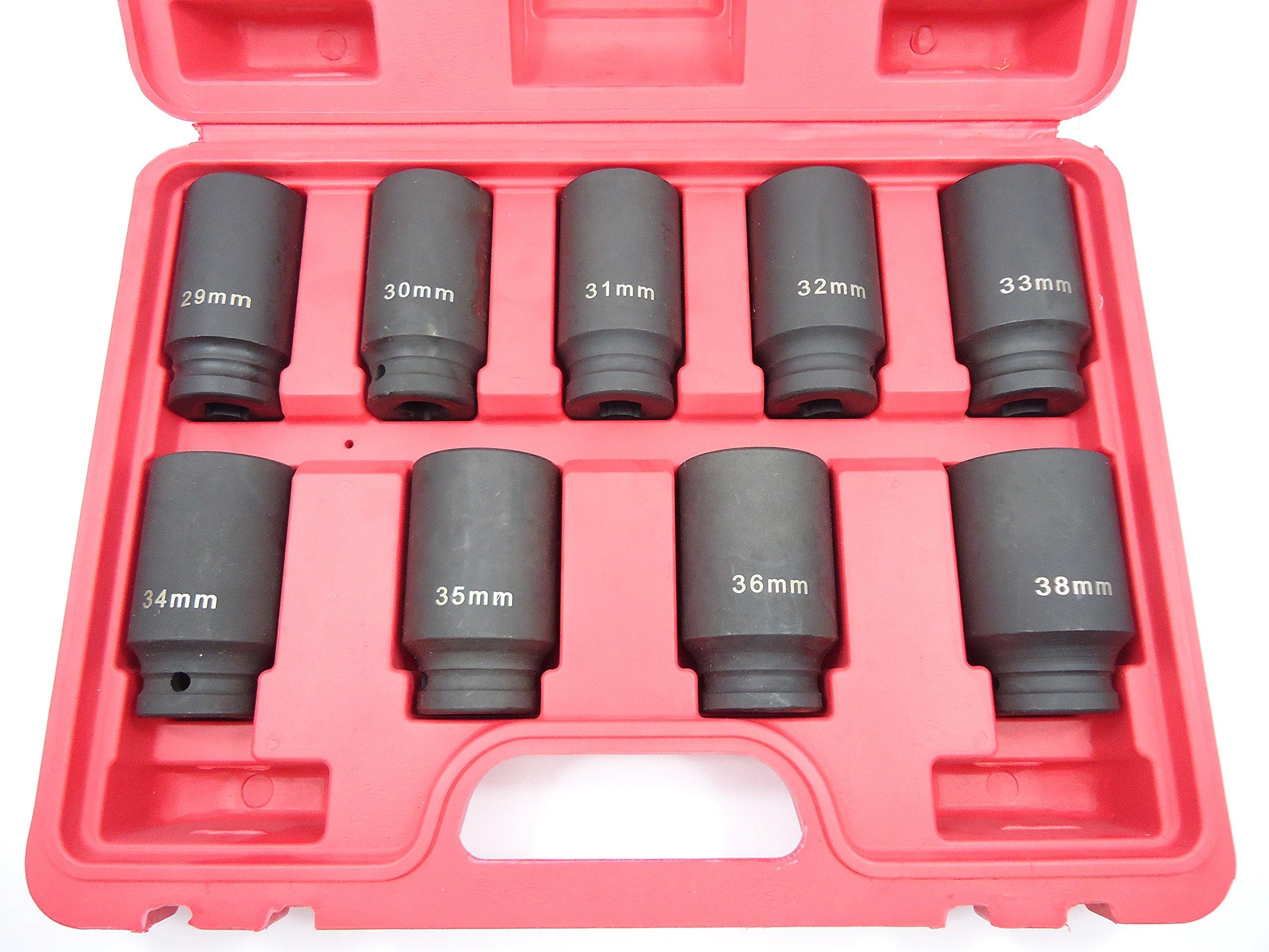

Набор ударных головок 1/2 дюйма, глубокая головка, торцевой ключ, 29 мм, 30 мм, 31 мм, 32 мм, 33 мм, 34 мм, 35 мм, 36 мм, 38 мм
