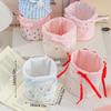 Cute Love Storage Box Quilting Cotton Round Desktop Storage Basket High-capacity Cartoon Storage Frame Home Decoration
