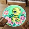 1PC Turtle Flowers Office Round Area Rug, Under Office Chairs Bedroom Living Room Home Decor, Carpet for Office -1110131