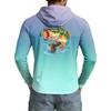 Men's UPF50+ Sun Protection Cooling Hoodie Lightweight Stretchy Long Sleeve Outdoor Sports Fishing Shirt with Hood for UV Defense