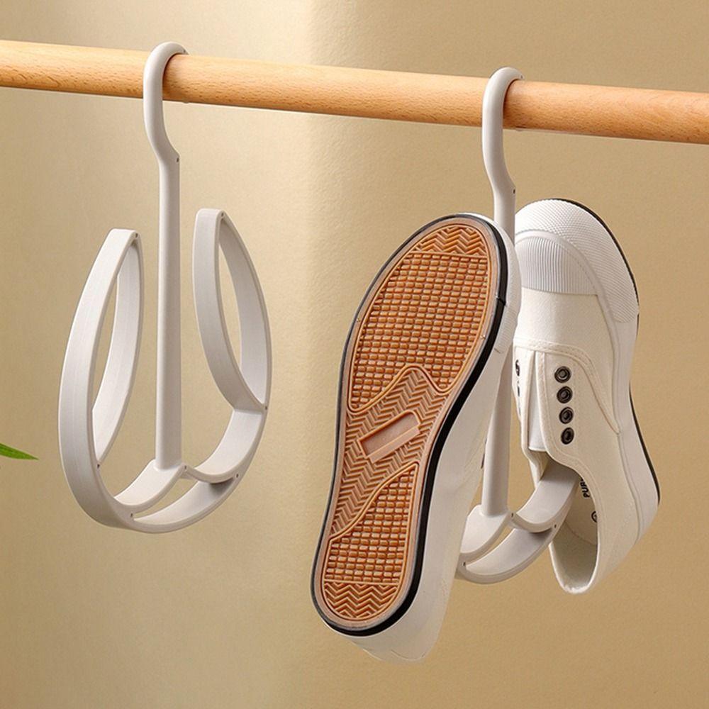 

Plastic Shoes Drying Rack Windproof Shoes Hanger Multifunctional Shoes Rack for Home