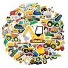 35pcs Cartoon Construction Vehicles Stickers Colorful Trucks  Stickers Graffiti Decals For  Laptop Luggage Scrapbook
