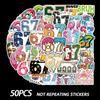 50PCS Graffiti Stickers  Memes "67" Stickers, Internet Popular Numbers Six Seven Decals, DIY Decor Phone Stationery Sticker