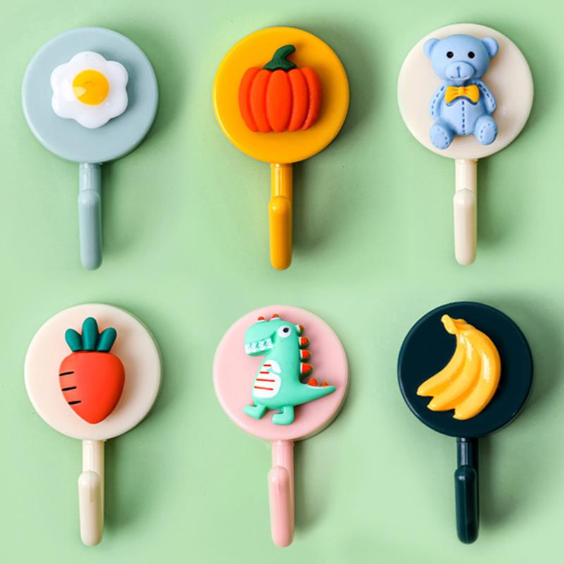 Decorative Round Tile Hook with Non-Marking Adhesive for Smooth Surfaces, Sturdy and Durable, Ideal for Glass and Towels.