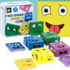 Face-Changing Rubik's Cube Blocks: Educational Wooden Game for Kids, Parent-Child Interaction, Kindergarten & Tabletop Fun.
