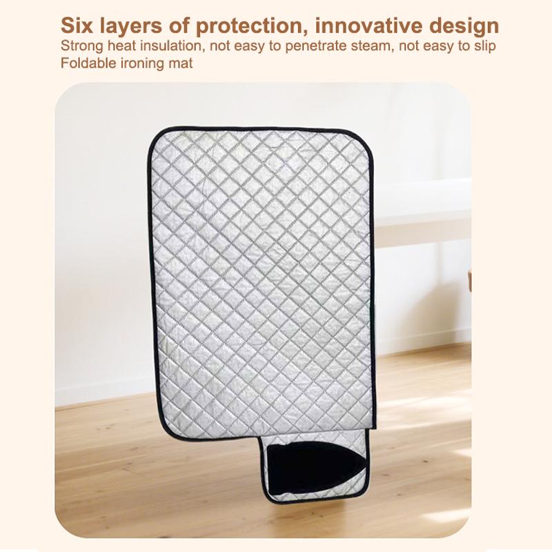 Foldable Ironing Mat Heat Resistant And Steam Proof Perfect For Home Daily Use And Travel Easy To Store