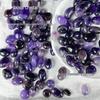Natürlicher brasilianischer Amethyst Bruchstein für Aquarien und Blumentöpfe - Runde, glatte, tiefviolette Dekosteine