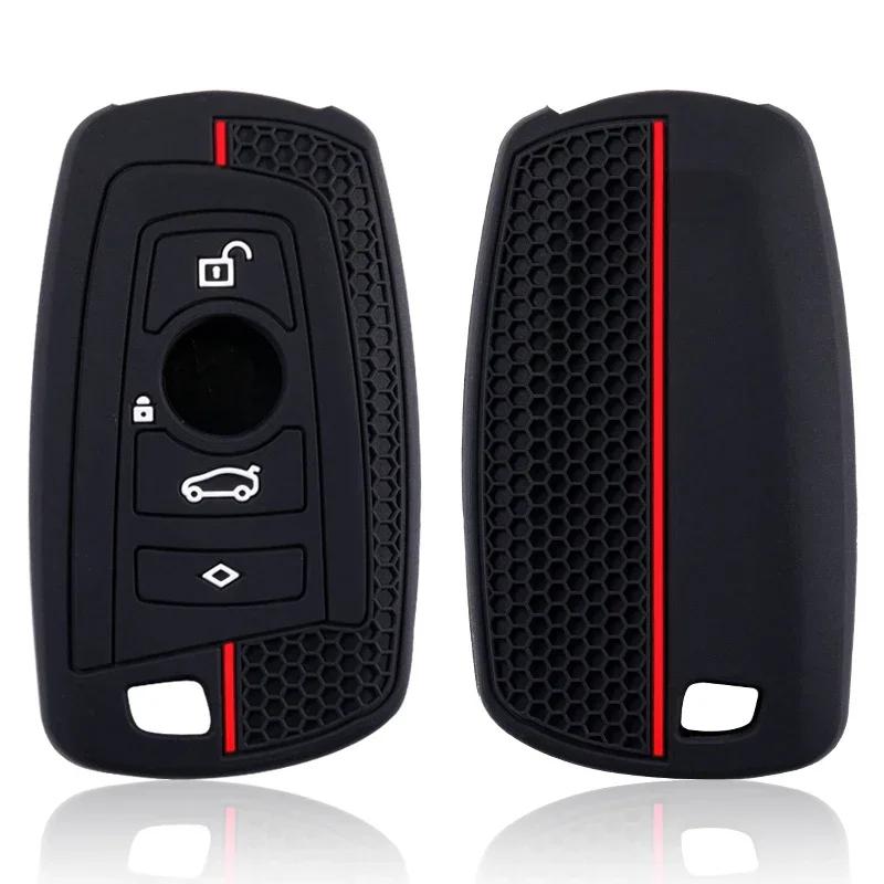 New 3 Buttons Silicone Car Key Case For Bmw 1 2 3 5 7 Series F10 F20 F30 335 328 535 E90 E92 E93 Cover Remote Fob Shell Jacket