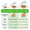 Chair Leg Protectors Foot Cover 15-25° Diagonal Thick Wrap Felt Pads Silicone Furniture Table Feet Protect Hardwood Floors Table