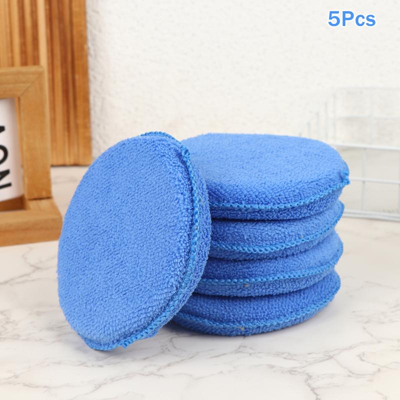 5/10/20Pcs Car Detailing Applicator Pads Car Care Waxing Polish Sponges Soft Microfiber Round Foam Sponges Car Cleaning Tools
